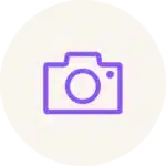 Icon Kamera für Bilder Website Angebot